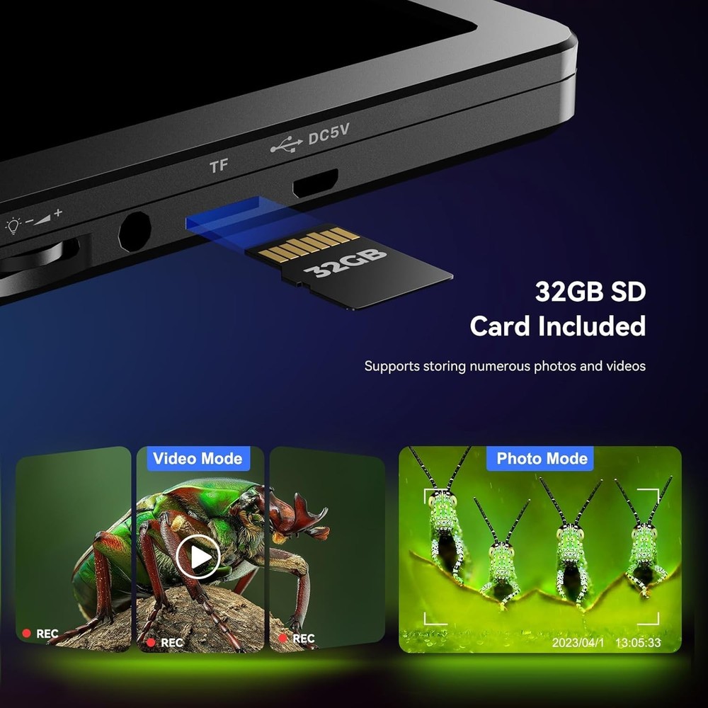 LED Lighted Microscope with 1200X Magnification for Precision Observations