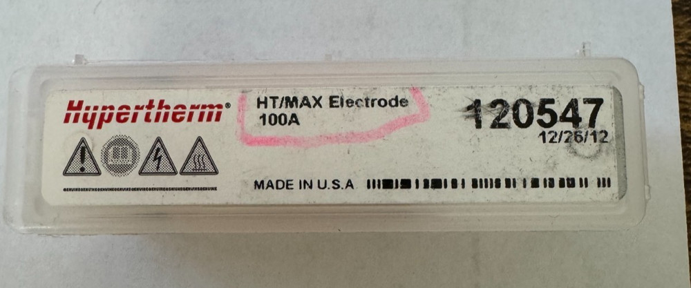 Hypertherm 120547 Electrode Air O2 100 Amp