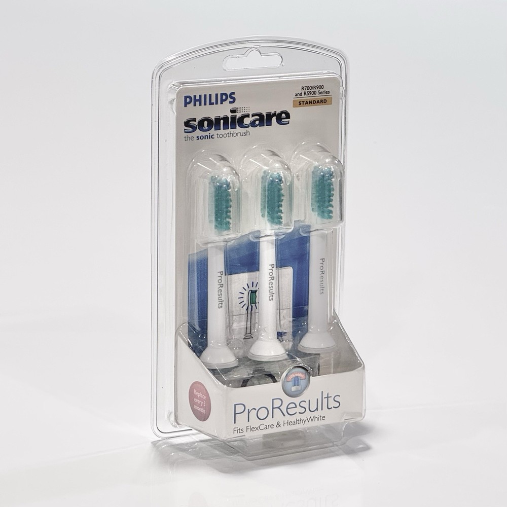 Genuine Philips Sonicare ProResults Replacement Tooth Brush Heads — 3-Pack