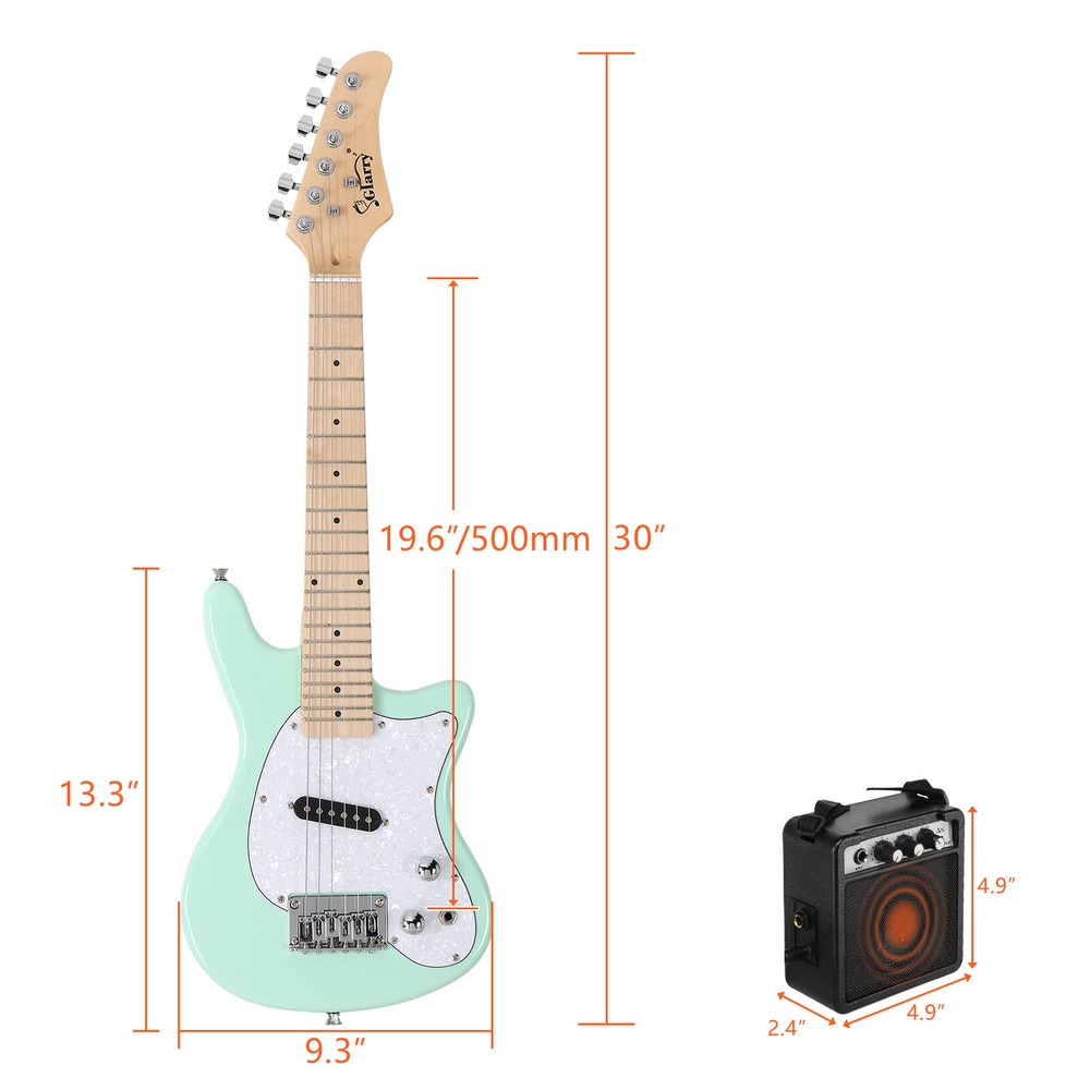 6 String Mini Electric Guitar Kit with 5W Amplifier Bag Strings Strap Plectrum