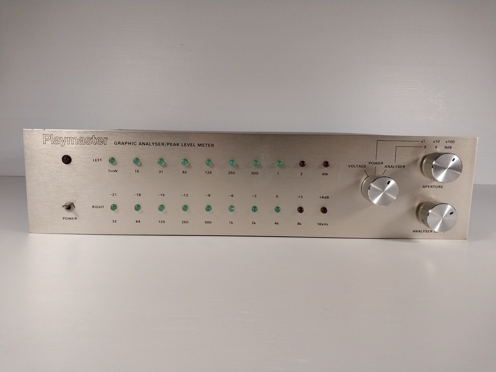 Vintage Playmaster Graphic Analyser Peak Level Meter Analyzer