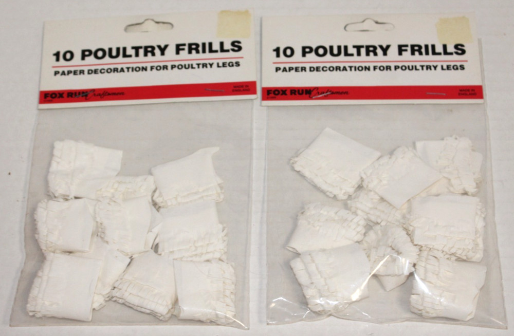 2 Packs Fox Run Paper Poultry Leg Frills England