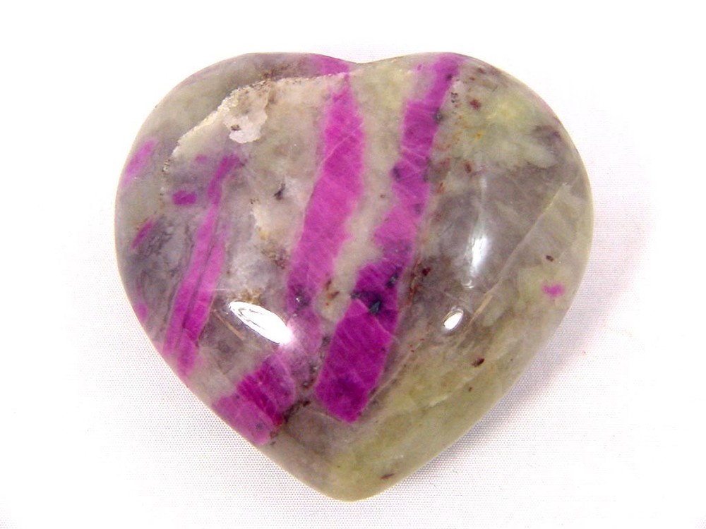 BUTW Natural Ruby in Feldspar Healing  heart shape   2206P