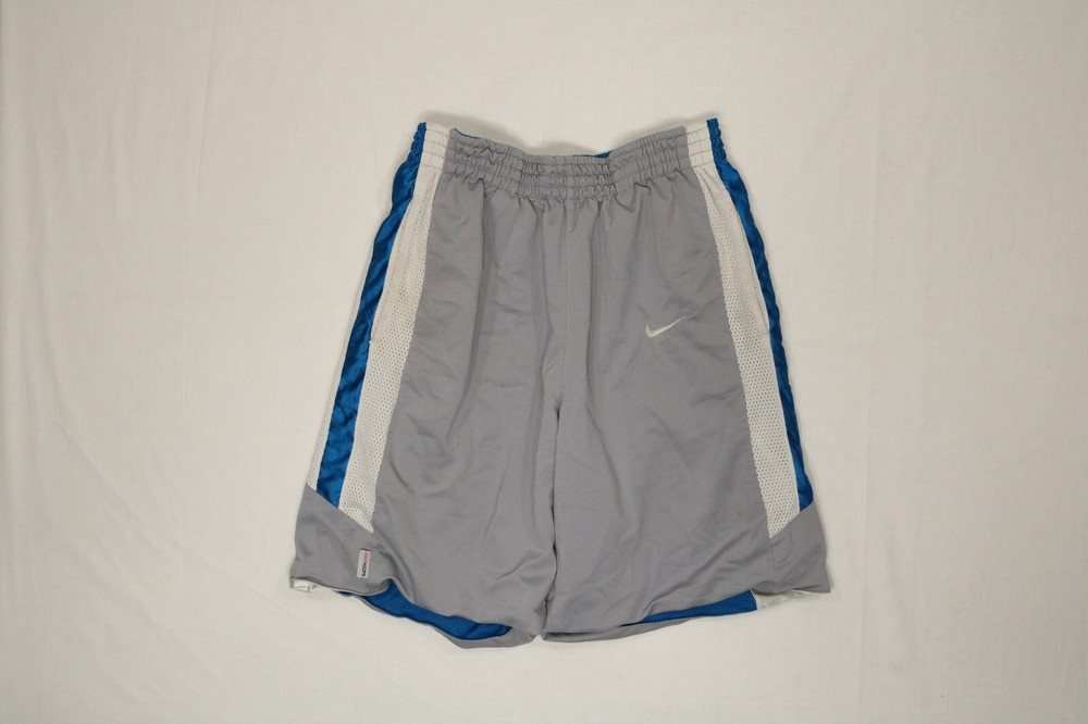 Mens NIKE Blue Gray Reversible Athletic Shorts Medium M EUC