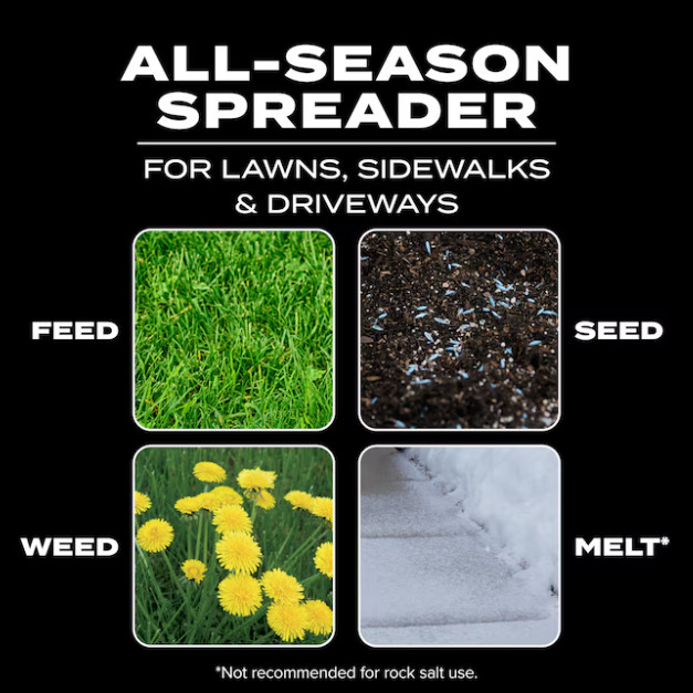 Scotts Turf Builder EdgeGuard DLX Broadcast Spreader 46-lb Capacity Compatible