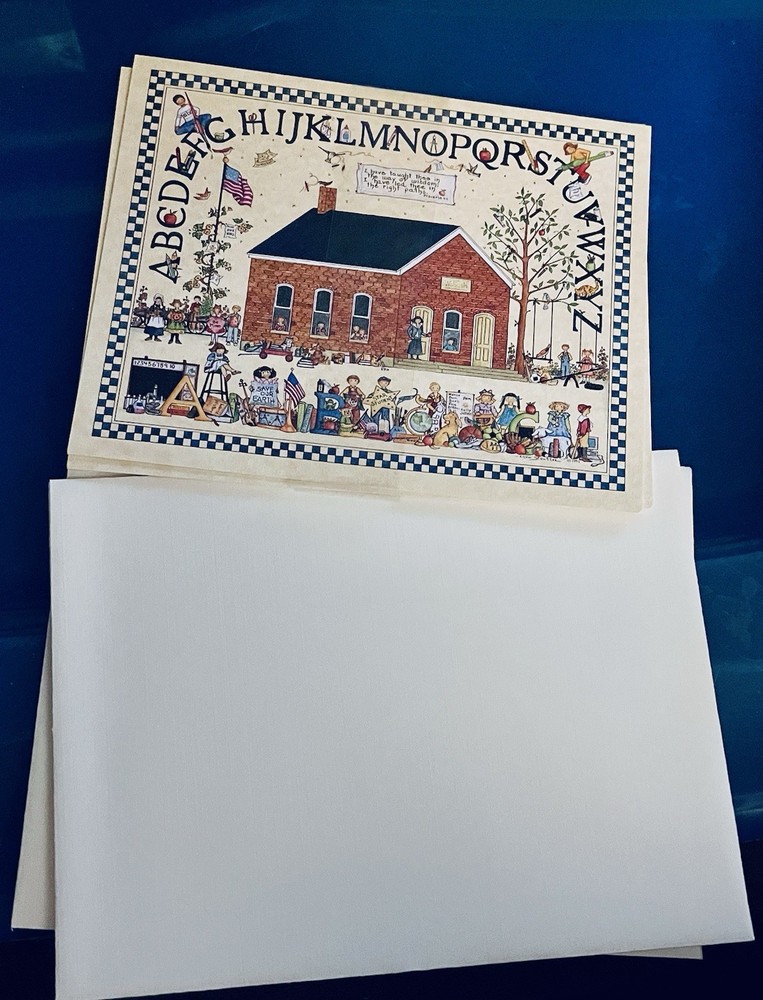 VTG Three Lang "School Days" by Ellen Stouffer Blank Note Cards & Envelopes