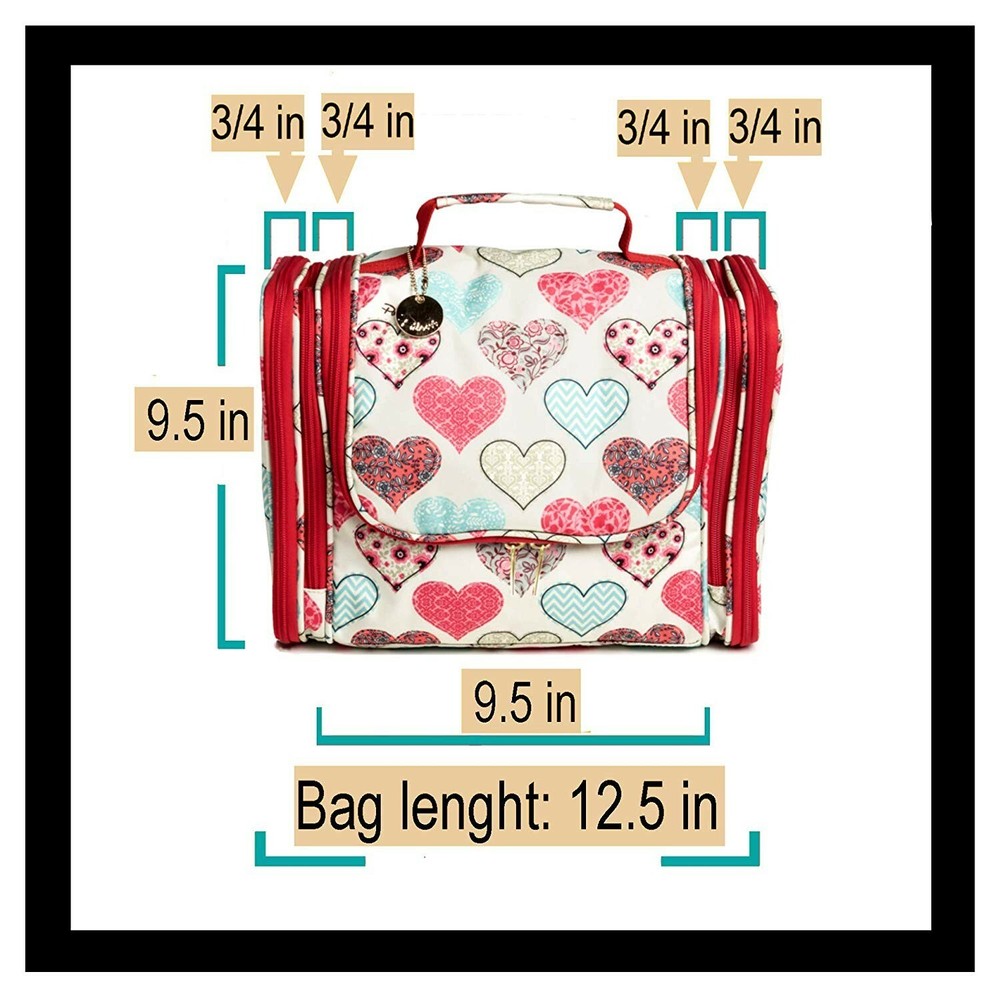 Palcovi Extra Large Capacity First Aid/Medicines Bag Organizer Pattern: Hearts