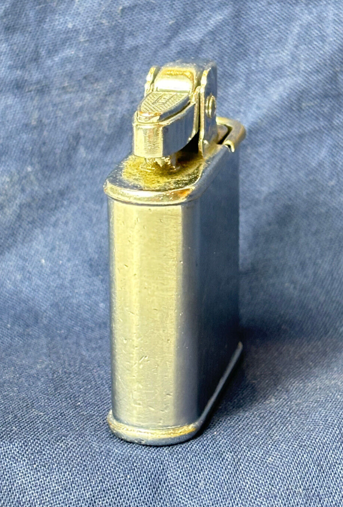 Vtg Ronson Whirlwind Lighter With Blank Initial Plate & Windguard