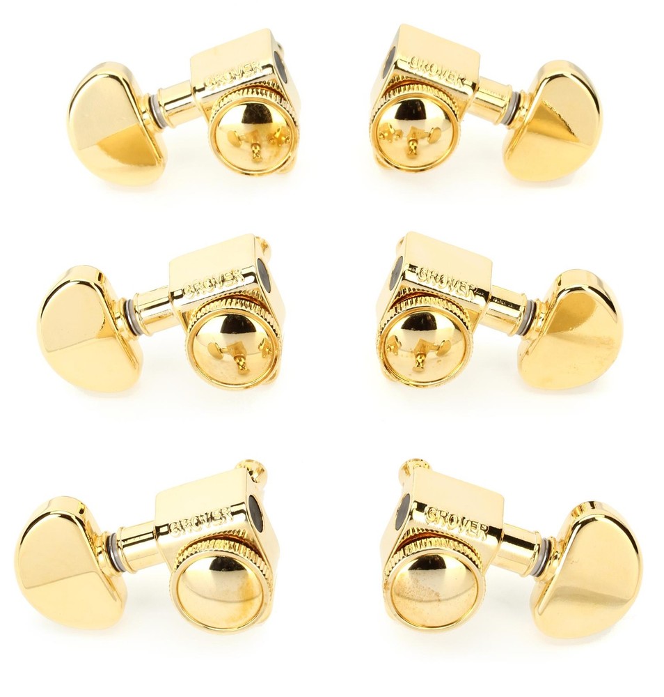 Grover Roto-Grip Locking Rotomatic Tuners - 3+3 - Gold