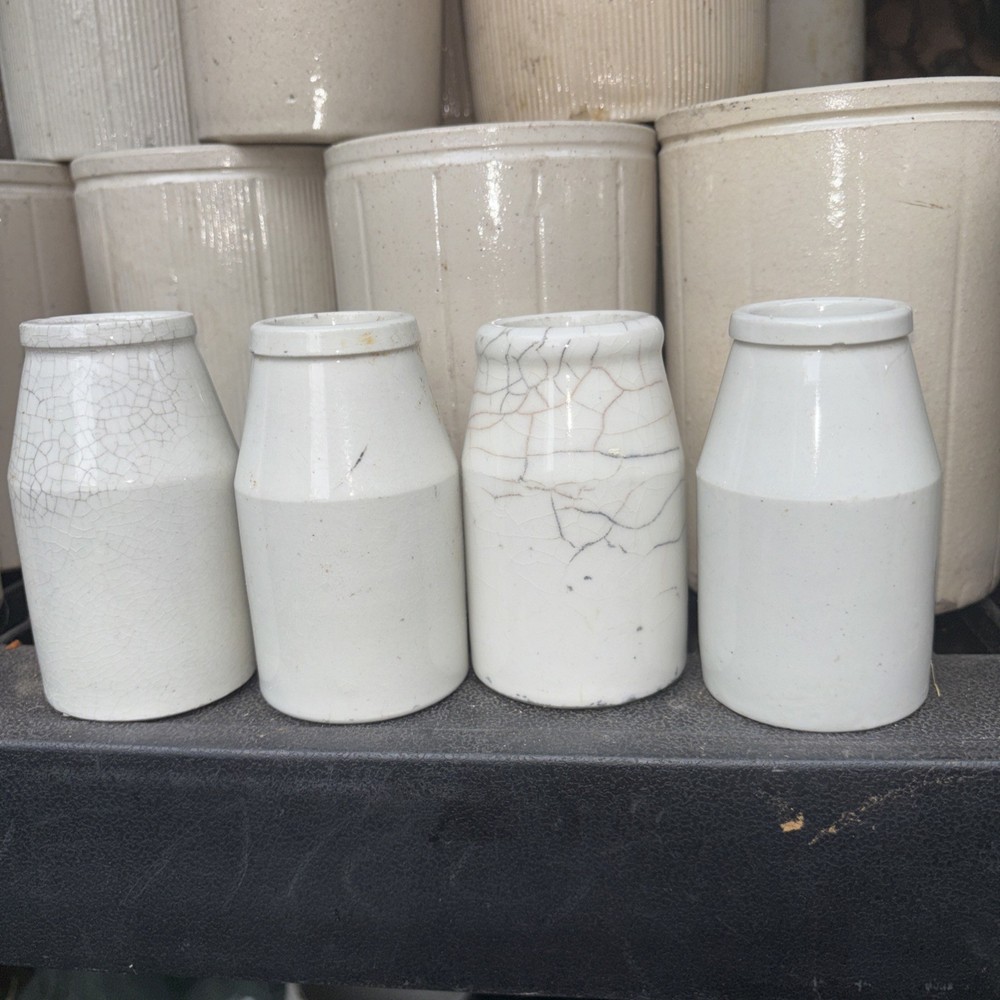 Victorian  ironstone  cream pot churns