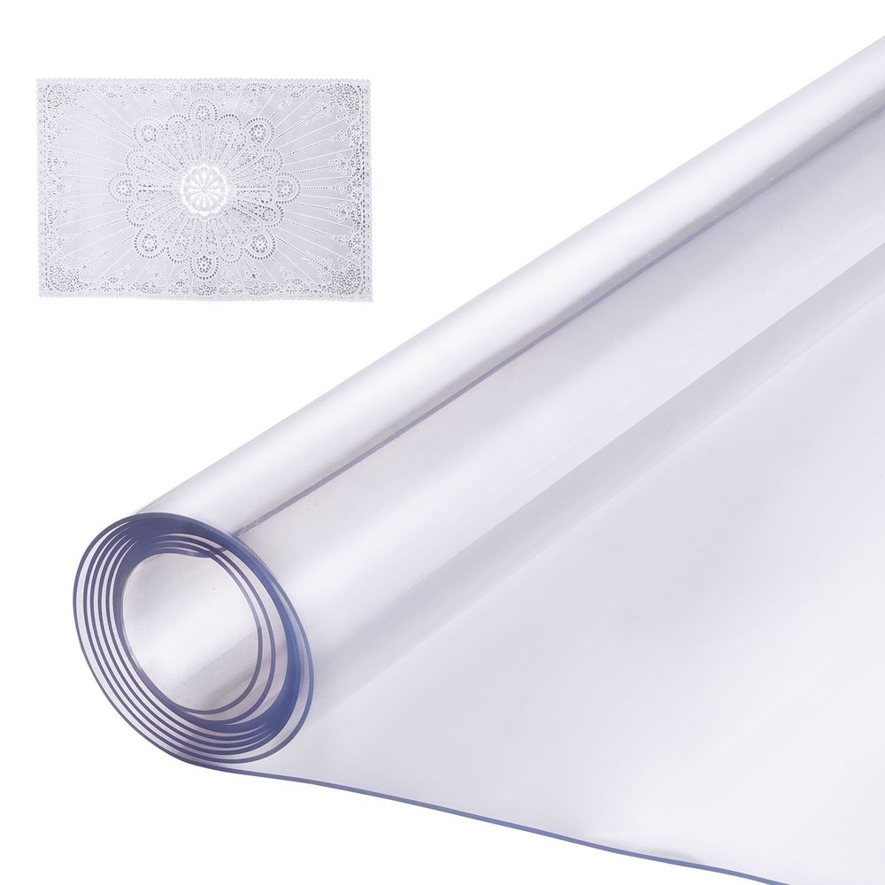 Plastic Table Cover 36 x 48 Inch 1.5 mm Thick Clear Table Protector Rectan