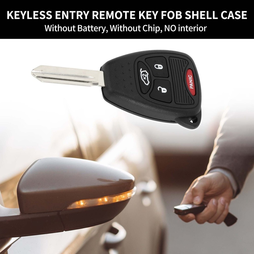 4 Buttons Keyless Entry Remote Fob Key Shell Case for Jeep Compass 2007-2016