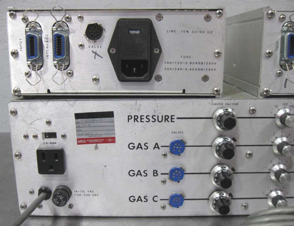 C202018 Lot 3 MKS Instruments Controller 252C 252E Exhaust Valve 254A Flow Ratio