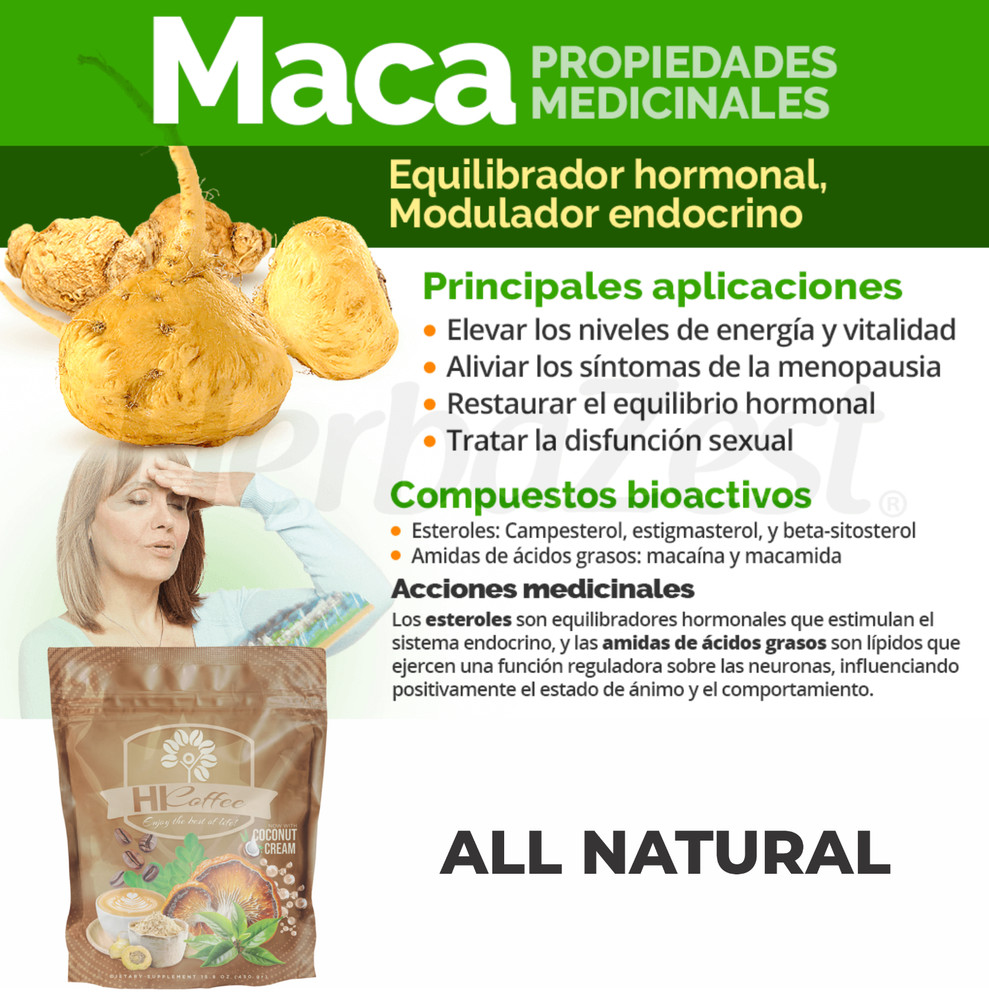 HICOFFEE (Ganoderma-Maca-Collagen-Moringa-Green Tea-MCT-Cappuccino)