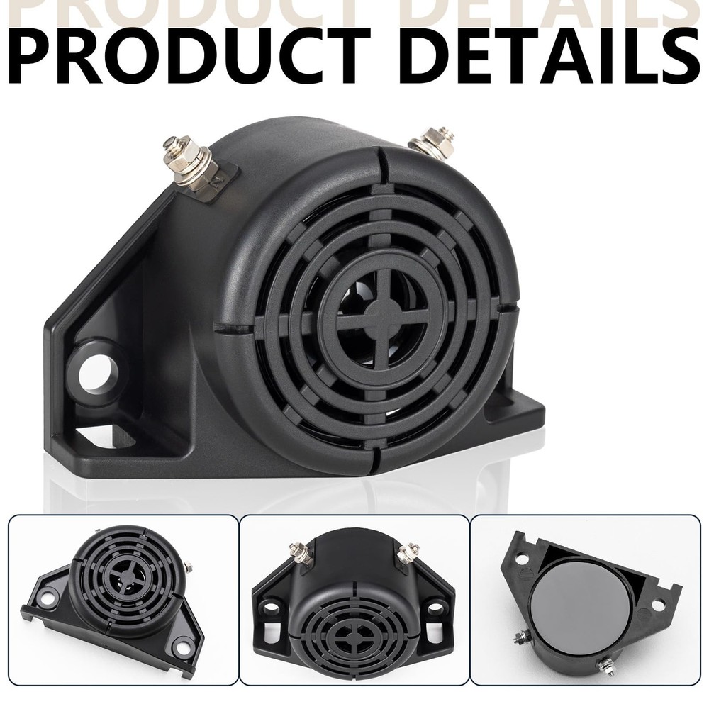 12V -48V 110dB Universal Replacement Heavy-Duty Backup Reverse Warning Alarm ...
