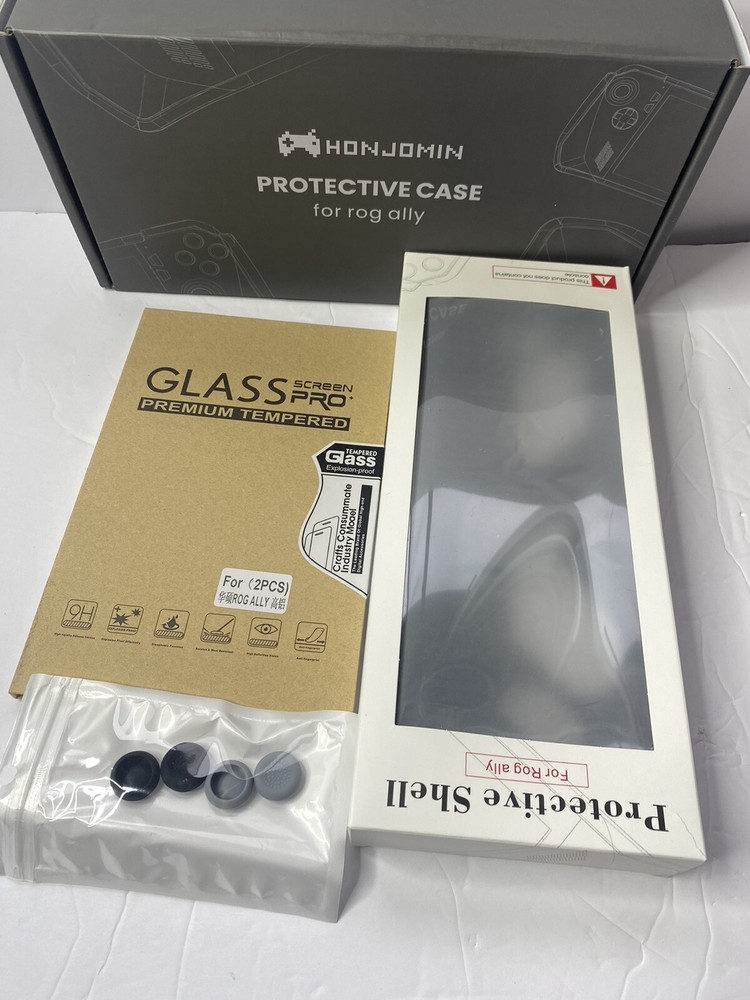 Protective Case with Kickstand+2 Pack Screen Protector+ 4 Joystick Protectors.