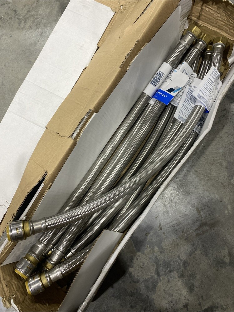 Lot of 8 - Sharkbite Max 3/4 in. Push x Female 24 in. Braided Water Heater Hose