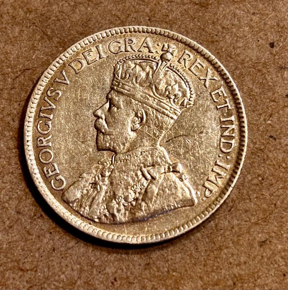 1917 Newfoundland 25 Cent Coin Silver