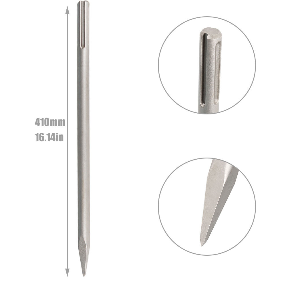 3 Pack SDS 16" Max Chisel Rotary Hammer Drill Chisel Bits Set For Drilling