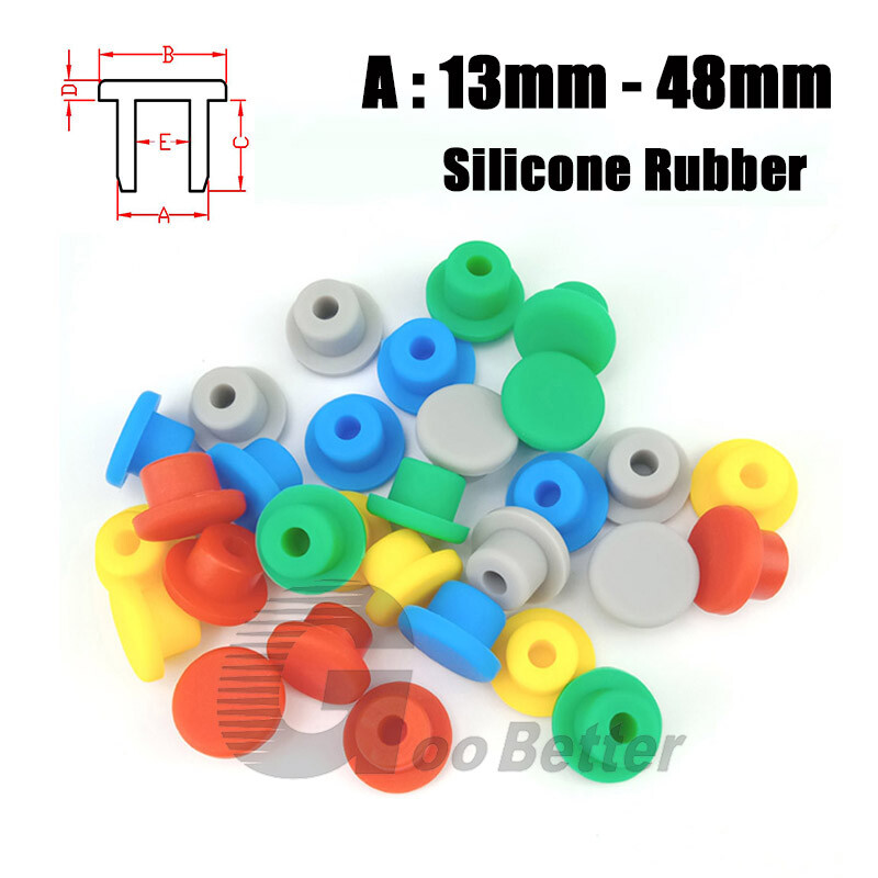 Multicolour Round Plug Silicone Rubber Pipe Seal Hole Plug End Cap Plug 13~48mm