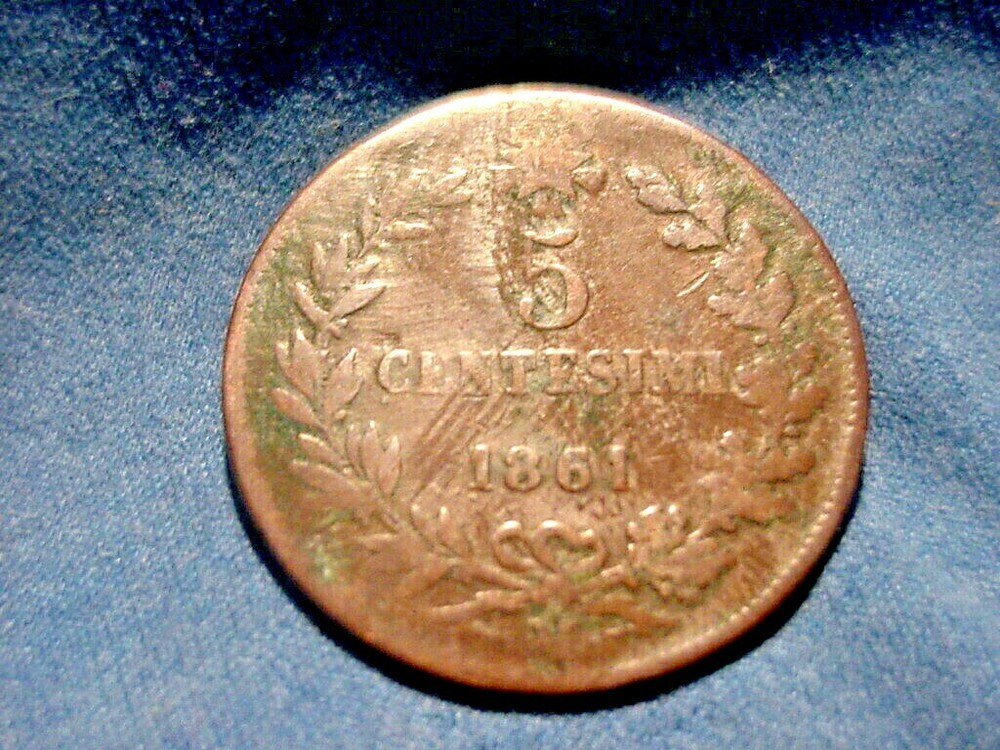 1861 ITALY 5 CENTESIMI