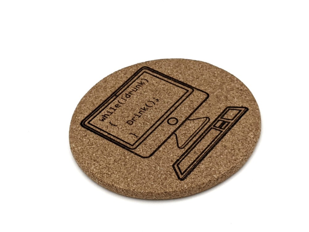 Software Engineer Cork Coaster 4 inch, Programmer Gift, Software Engineer Gift
