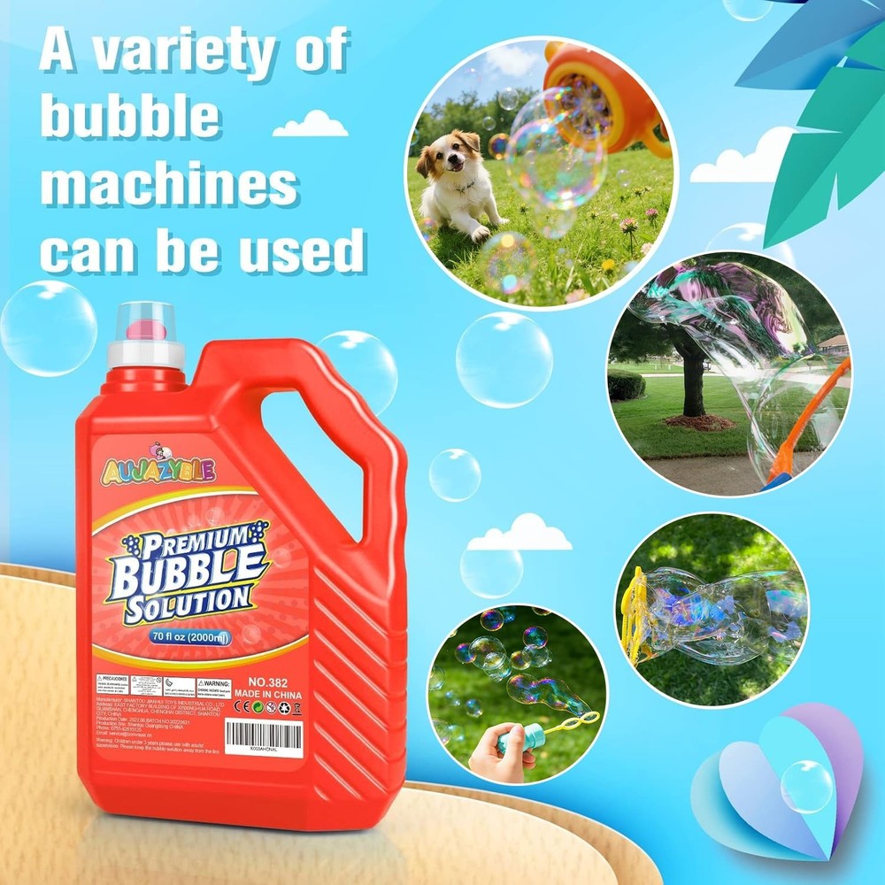 70 oz Bubbles Refills for Kids-Premixed Bubble Solution Refill Premium Bubble Li