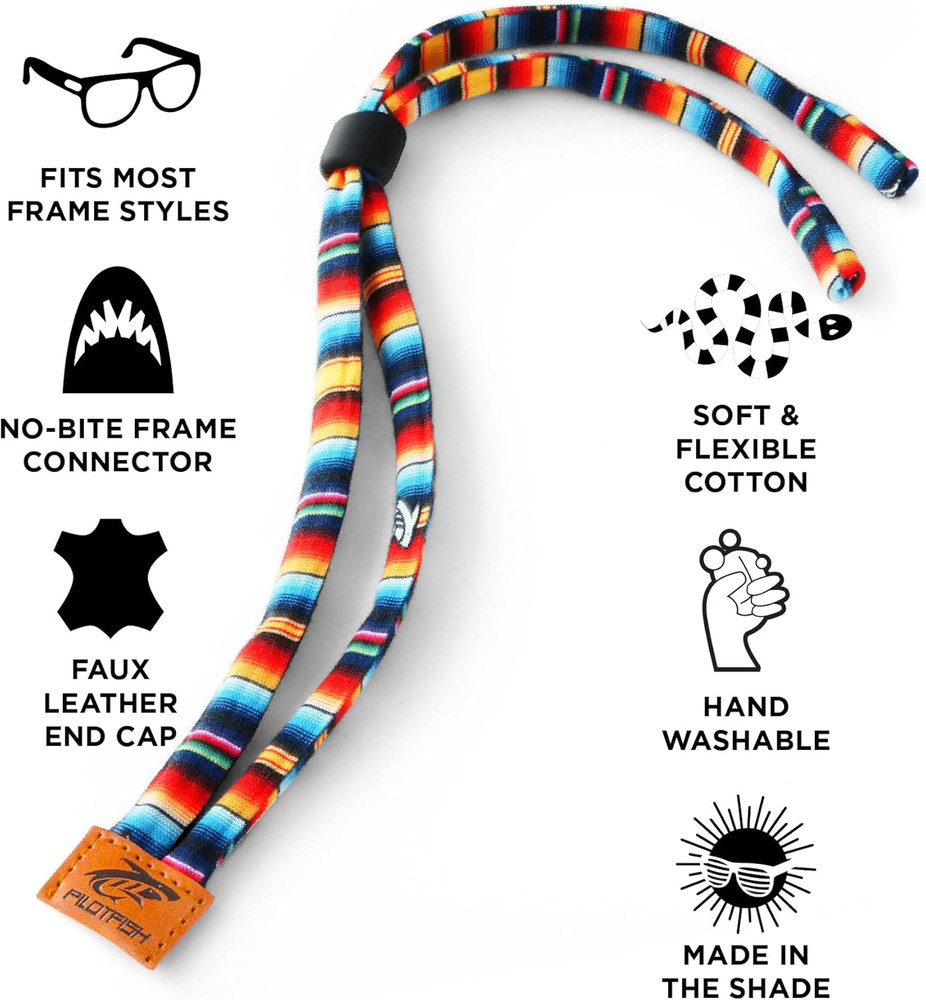 Premium Cotton Eyewear Retainer Sunglass Strap - Multiple Design Options - So...