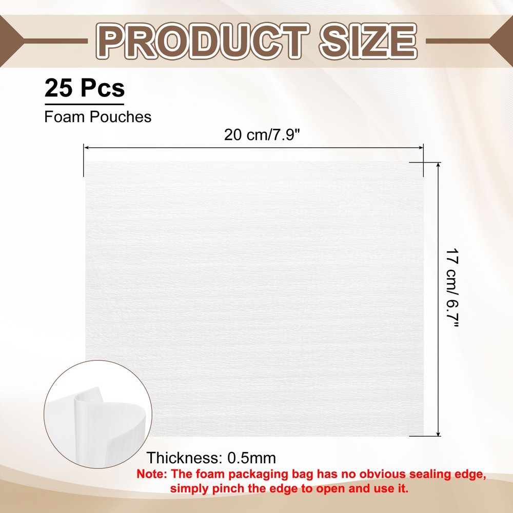 25pcs Foam Bearing, 8"x7" Padding Sheets