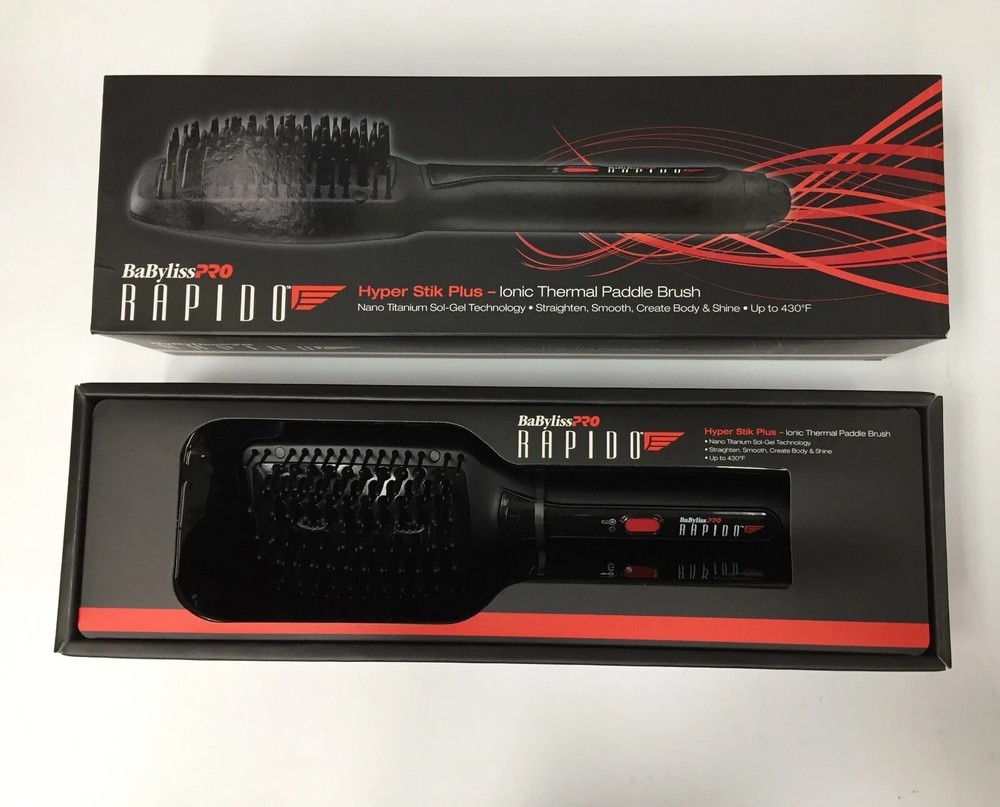 Babyliss PRO Rapido Hyper Stik Plus - Ionic Thermal Paddle Brush NEW BOX