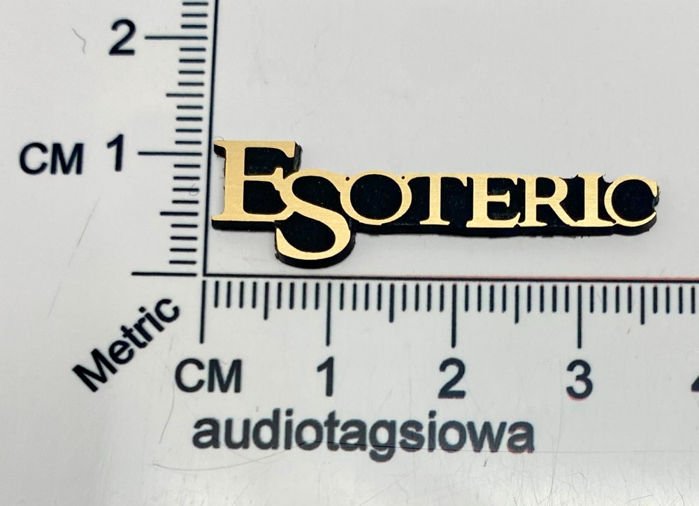 Esoteric Badge Logo Custom Made 3D Incised Acrylic