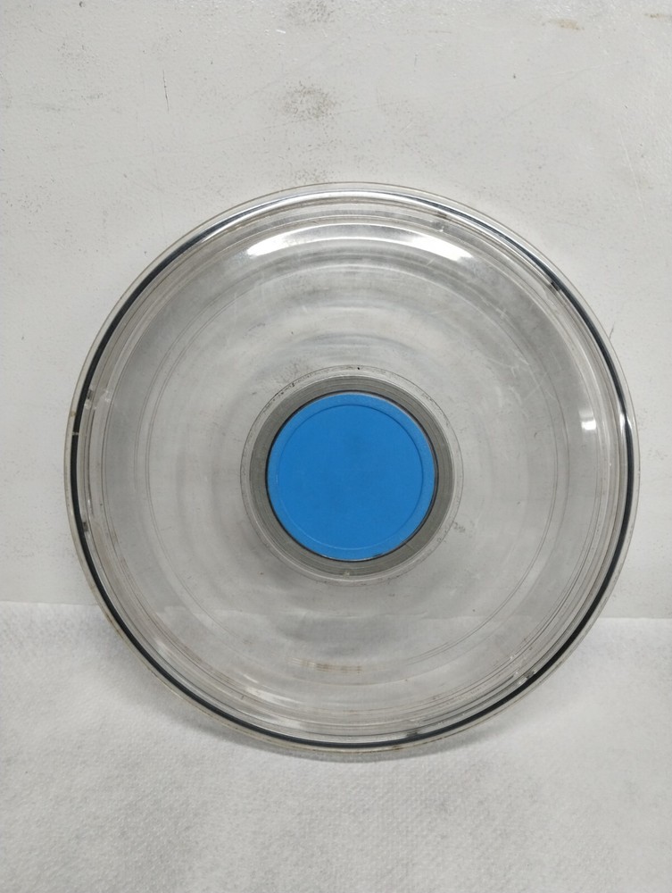 IBM Magnetic Tape Round Clear Plastic Storage Case 11.5" Vintage