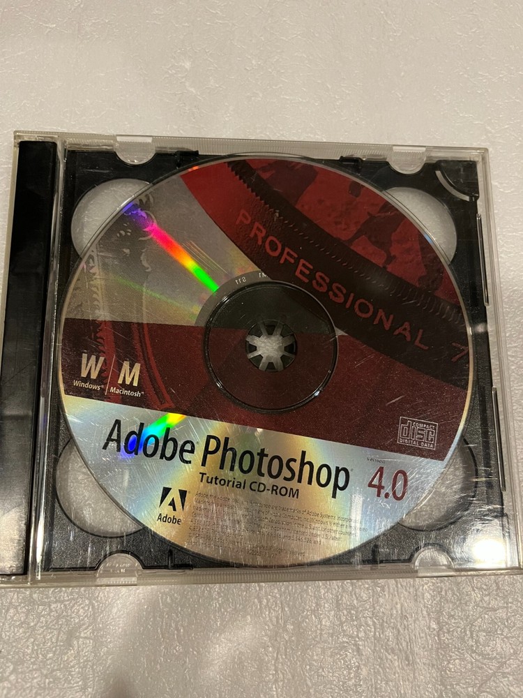 Adobe Photoshop 4.0 Application CD for Mac & Tutorial CD for Windows/MAC CD-Set