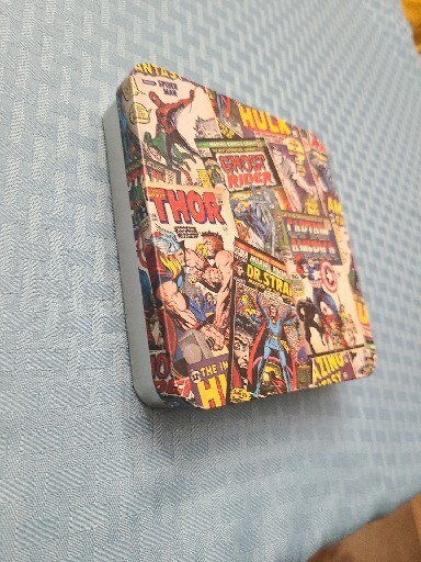 Marvel Superhero Tin Box; 5” X 5” X 1”