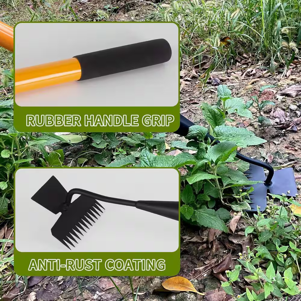 55 In. Heavy Duty Stand up Weeder Puller Tool, Long Handle Manual Weeder Remove