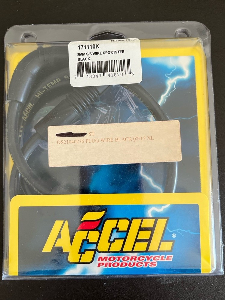 Accel 8mm Spark Plug Wire Set, Black 171110K