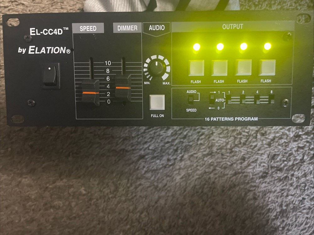 Elation EL-CC4D 4 Channel Speed Dimmer Flash Audio 16 Pattern DJ Stage Lights