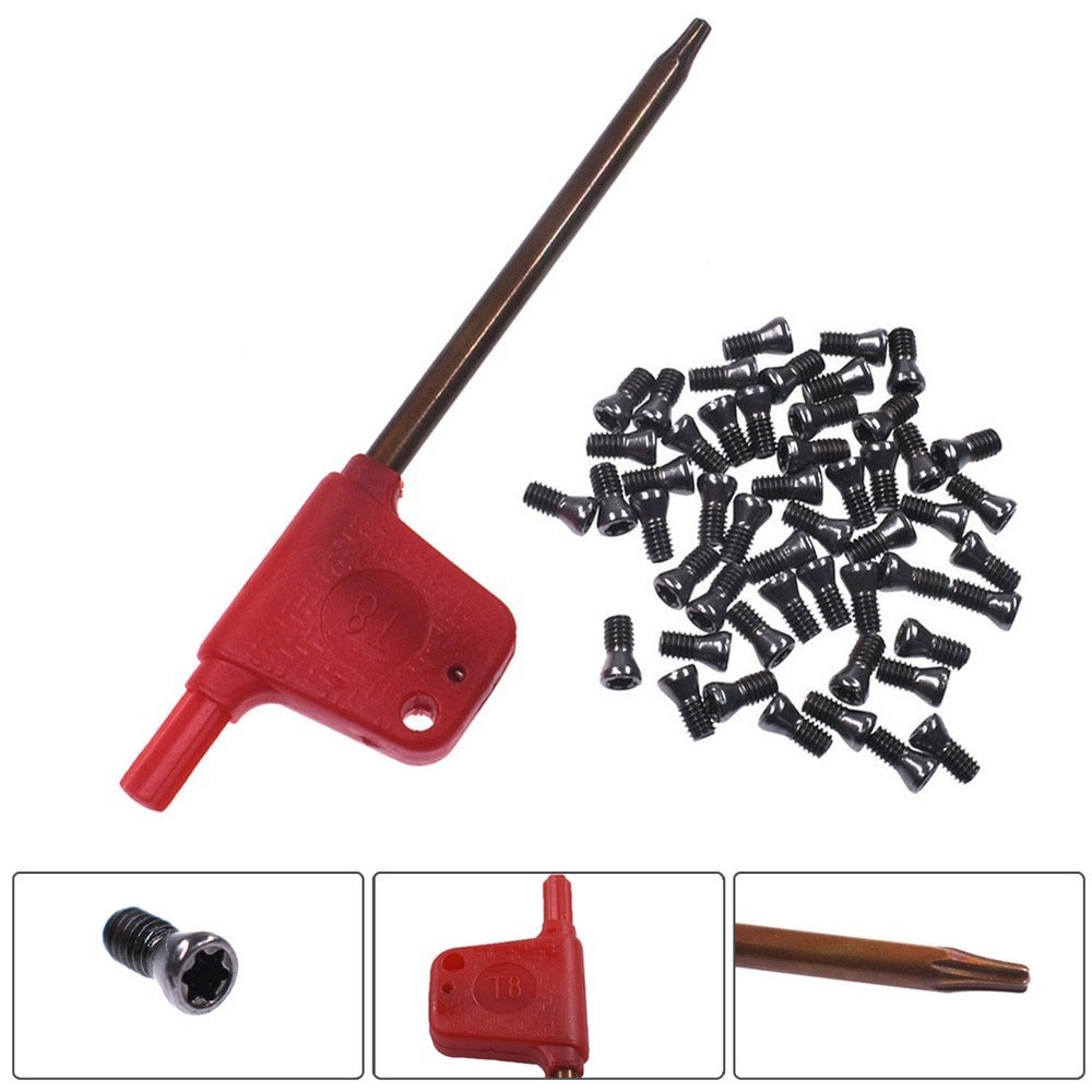 50pcs Steel Lathe Blade Carbide Inserts Hexagon Power Tool Socket Head