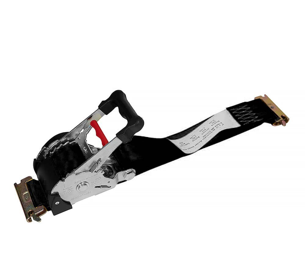 (8 Pack) 2''x12' Retractable Ratchet Tie Down Strap for E-Track - 1100 lbs WLL