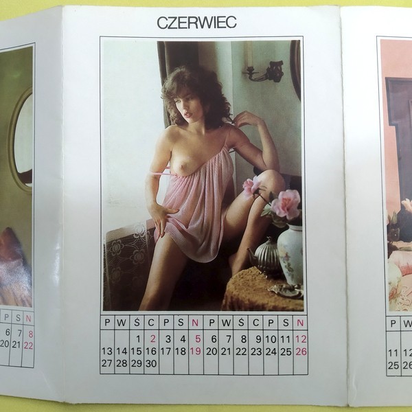 Retro Erotic Folding CALENDAR 1983-1984