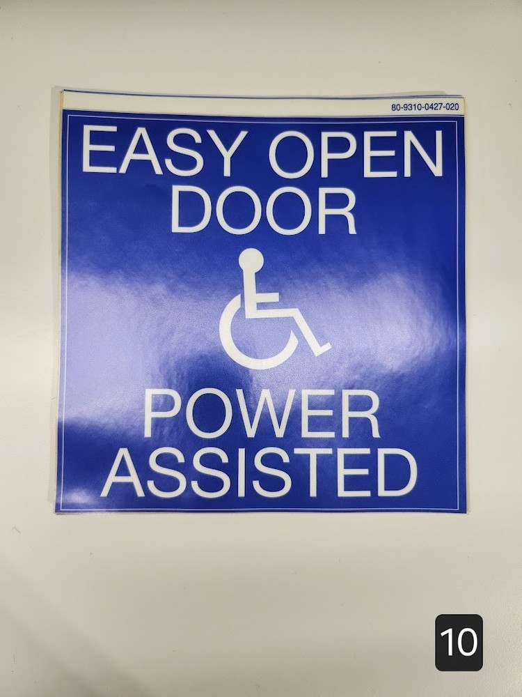 6 x 6 Blue Vinyl Handicap Accessible Sticker
