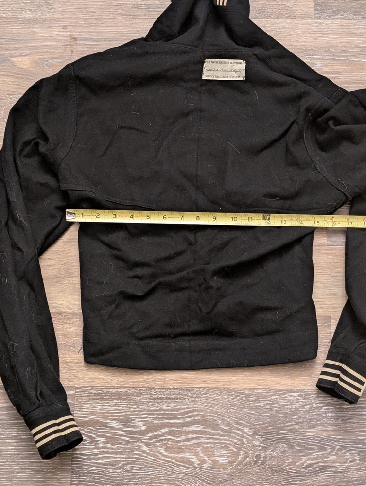 Vintage WW2 US Navy Naval Wool Uniform Pullover Top Crackerjack Sailor