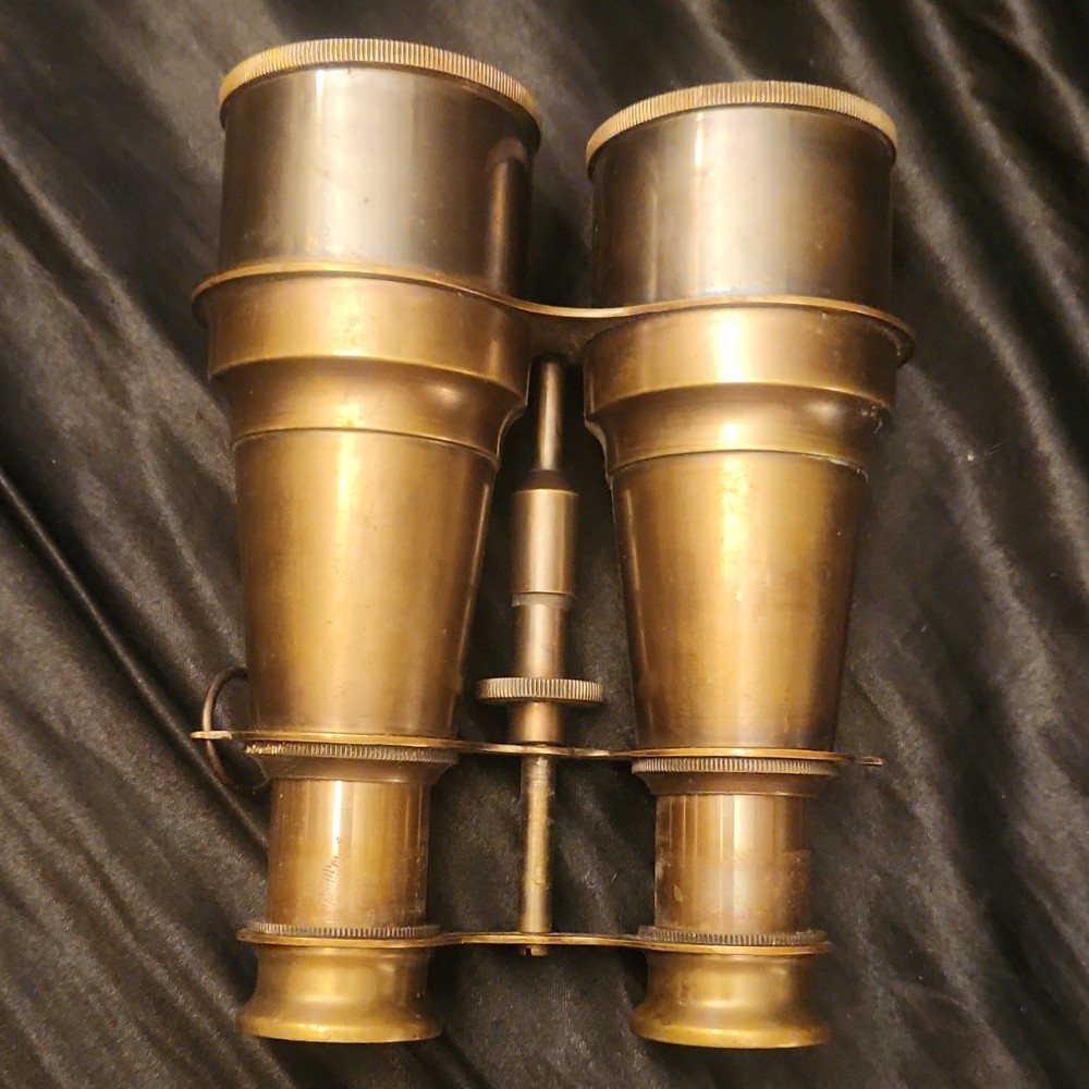 Antique Brass Binoculars Pre-1930 Vintage Optical Device