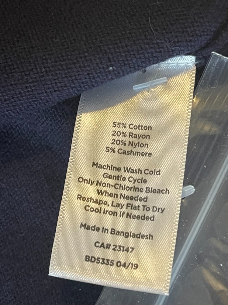 talbots navy cardigan small