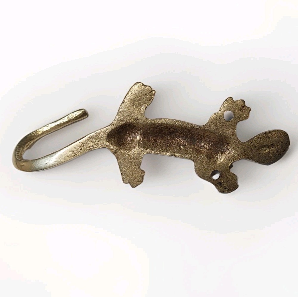 Lizard Shape Wall Hook Brass Victorian Style Kitchen Bathroom Hang Coat Hat Hook