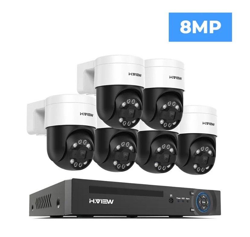 8MP Cctv Security Camera System - 5 Cameras