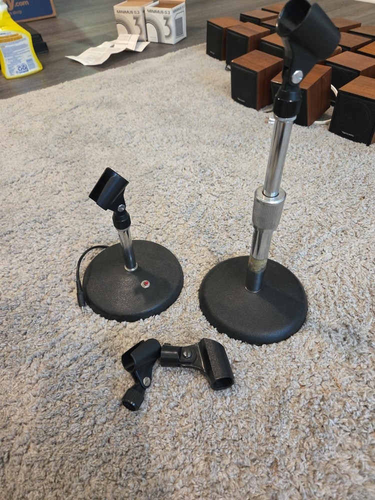 CAST IRON TABLETOP MIC STAND LOT