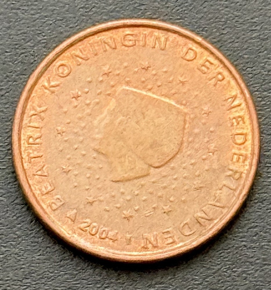 CIRCULATED COIN / 2004 NETHERLANDS / 1 EURO CENT