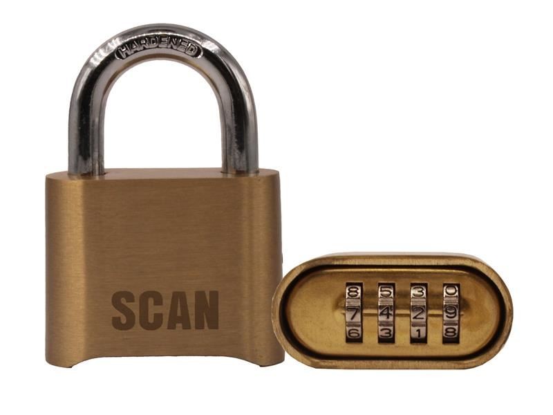 Scan - Brass Combination Padlock 50mm