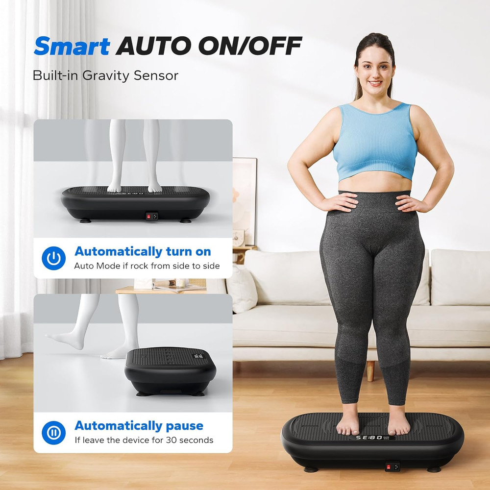 Vibration Plate Exercise Machine, Vibration Plate 440 Lbs Capacity, Bluetooth an